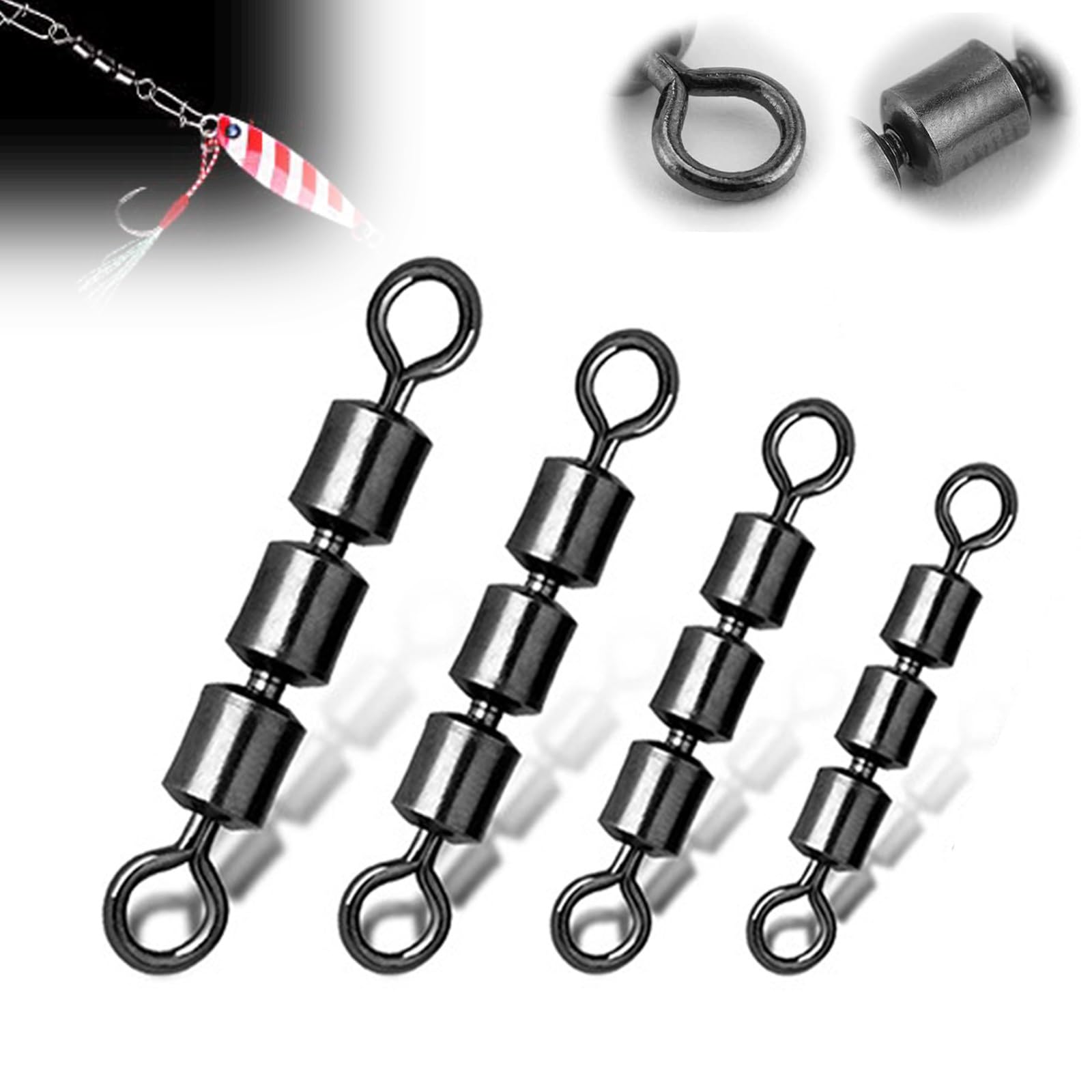 Amazon.co.jp: POEFSJ 連結スイベル 高速3ローラースイベル トリプル